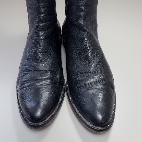 Freda Salvador Strong Chelsea Tall Black Leather Boot - Picture 8 of 16
